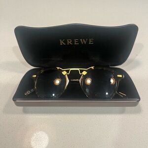 KREWE Gold and Black Sunglasses